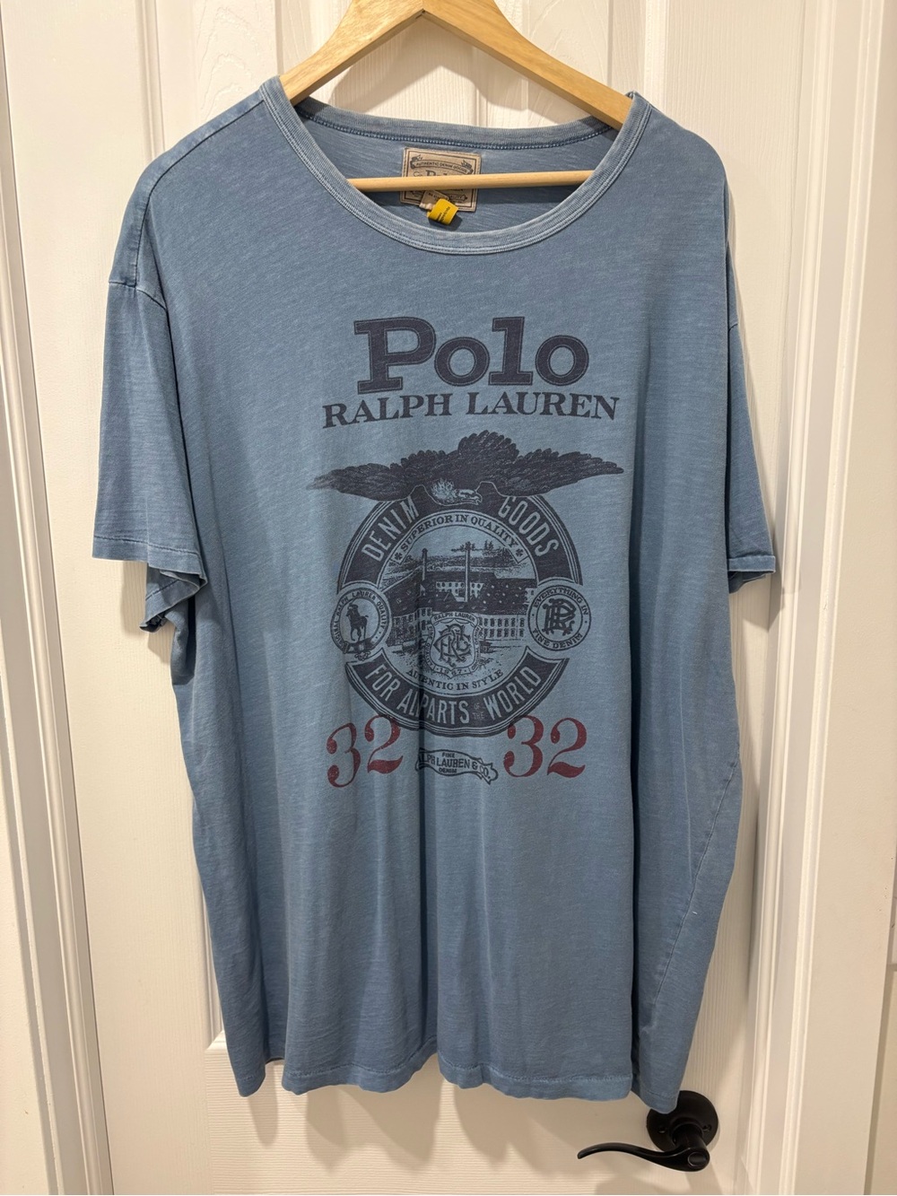 Polo by Ralph Lauren Men's Blue Graphic Logo T‑Shirt XXL